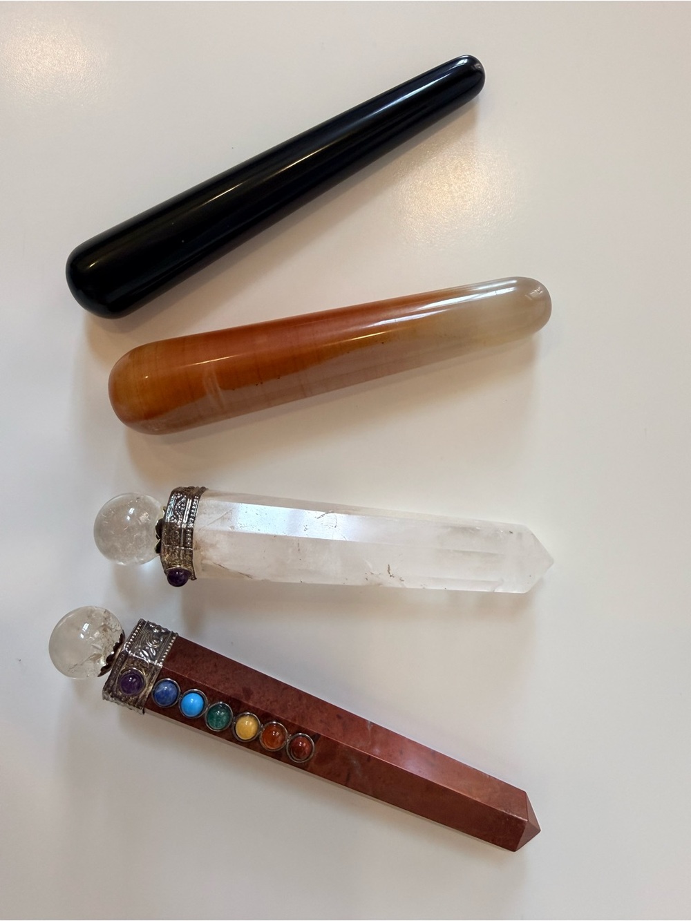 Set of Four Crystal Wands